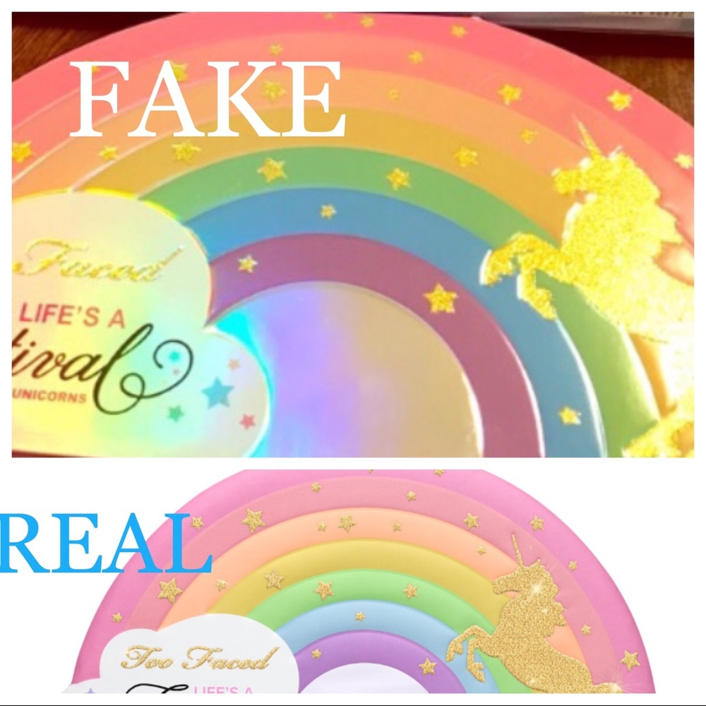 REAL VS. FAKE-Too Faced🌈Life's a Festival Palette - Picture 1 of 5